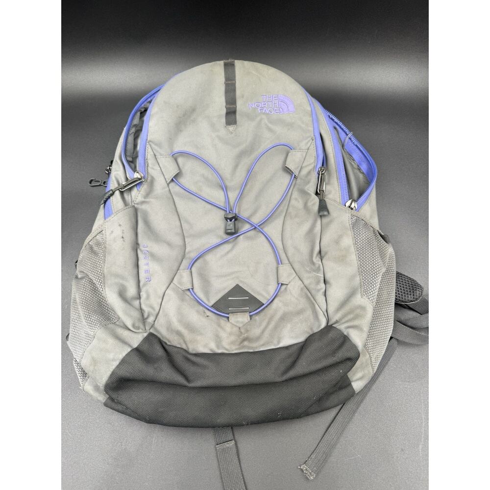 The North Face Jester Backpack Gray/Purple FlexVent Laptop Bookbag – Read